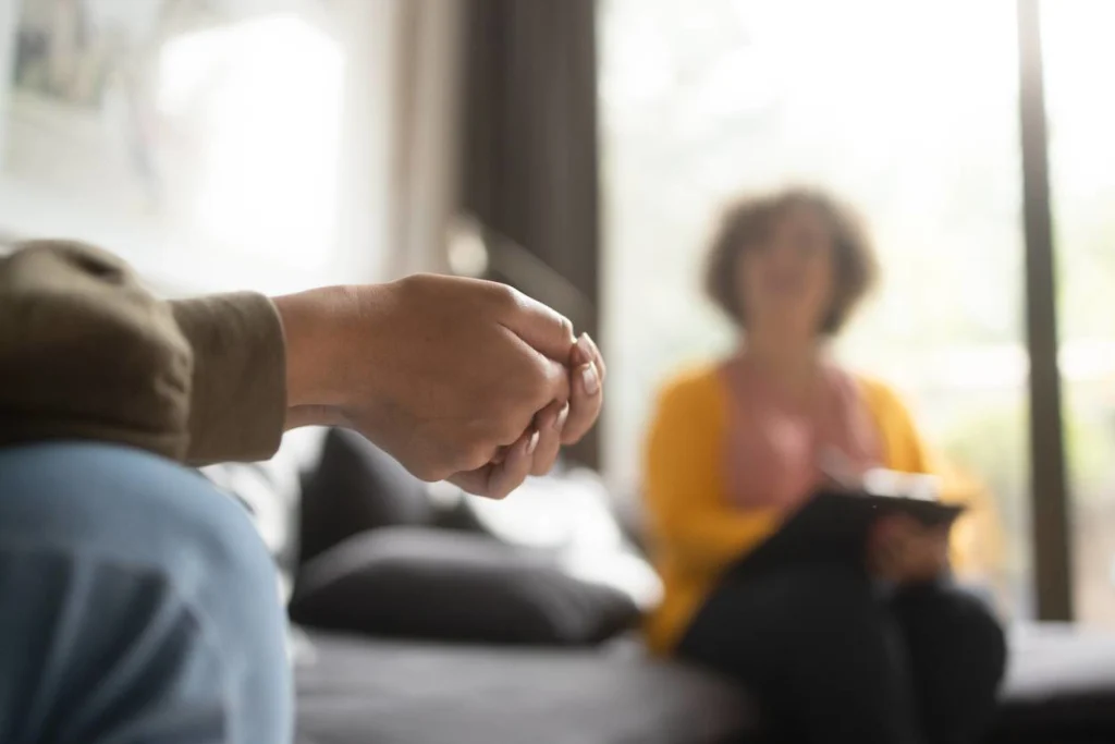 Female hypnotherapy patient asking questions